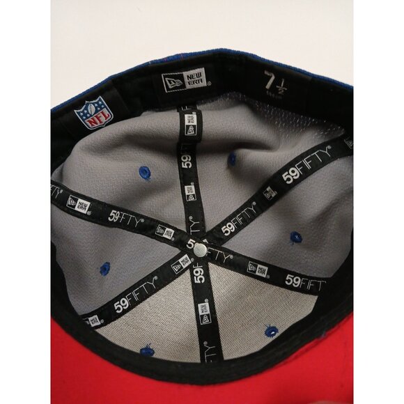 Buffalo BILLS NFL Football Fitted 59Fifty Size 7-5/ Est 60 New Era Hat Cap Blue! - Picture 8 of 9